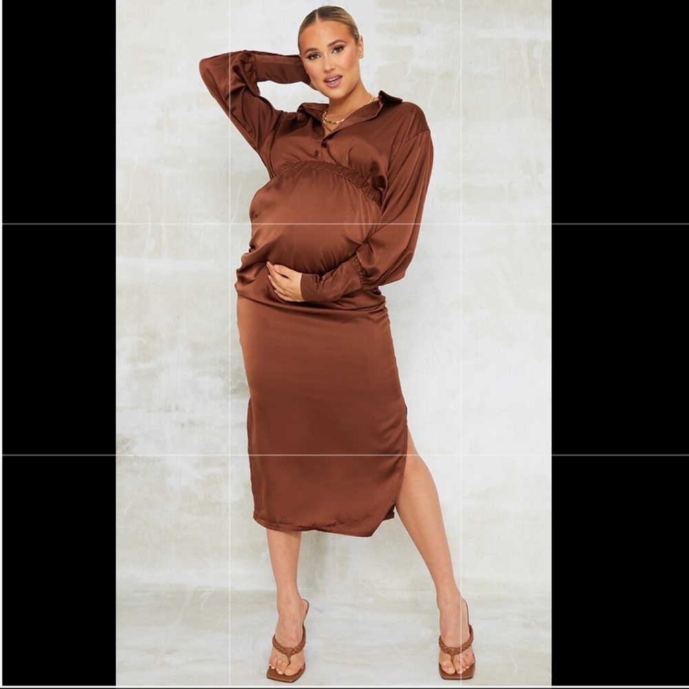 PLT Maternity Satin Set